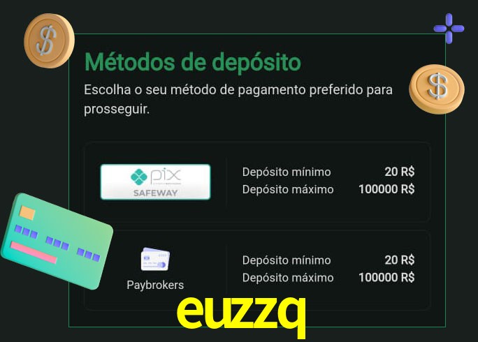 O cassino euzzq oferece uma grande variedade de métodos de pagamento